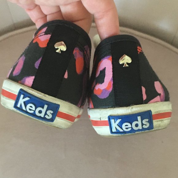 kate spade keds black pink kiss lips sneakers 6 - Picture 10 of 14